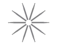 외과 닦기 붓 텅스텐 강철 탄화물 붓 치과