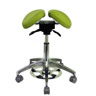 미용실 편안한 의자 녹색 마이크로 섬유 치과 의자 Saddle Shape 치과 의자