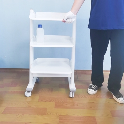 치과 3층 치과 트롤리 병원 4개의 유니버설 바퀴가 있는 모바일 기기 카트