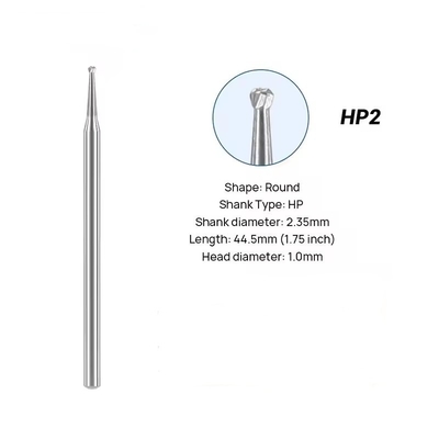 텅스텐 HP 폴리싱 카비드 붓 2.35mm 치아 HP 카비드 붓 직립 손기