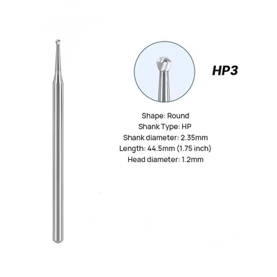 텅스텐 HP 폴리싱 카비드 붓 2.35mm 치아 HP 카비드 붓 직립 손기
