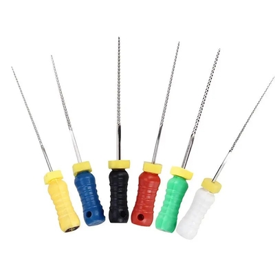 6pcs / 박스 루트 채널 K 파일 엔돈틱 치료 치과 엔도 파일 니티 치과 K 파일
