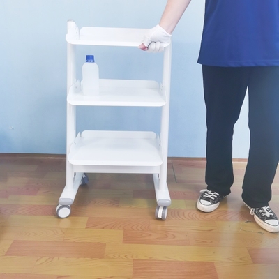 단순 내구성 휴대용 치과 카트 스테인리스 스틸 치과 트롤리 미용실 3 층 치과 카트를 사용