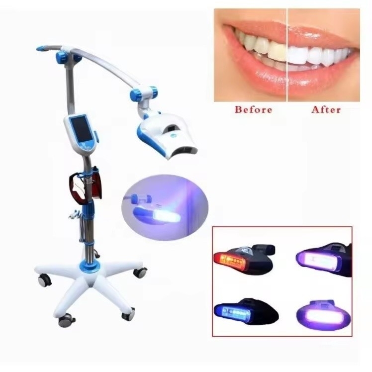 5 인치 터치 스크린 LED 치아 백화 기계 냉면 3 색 치아 백화 램프