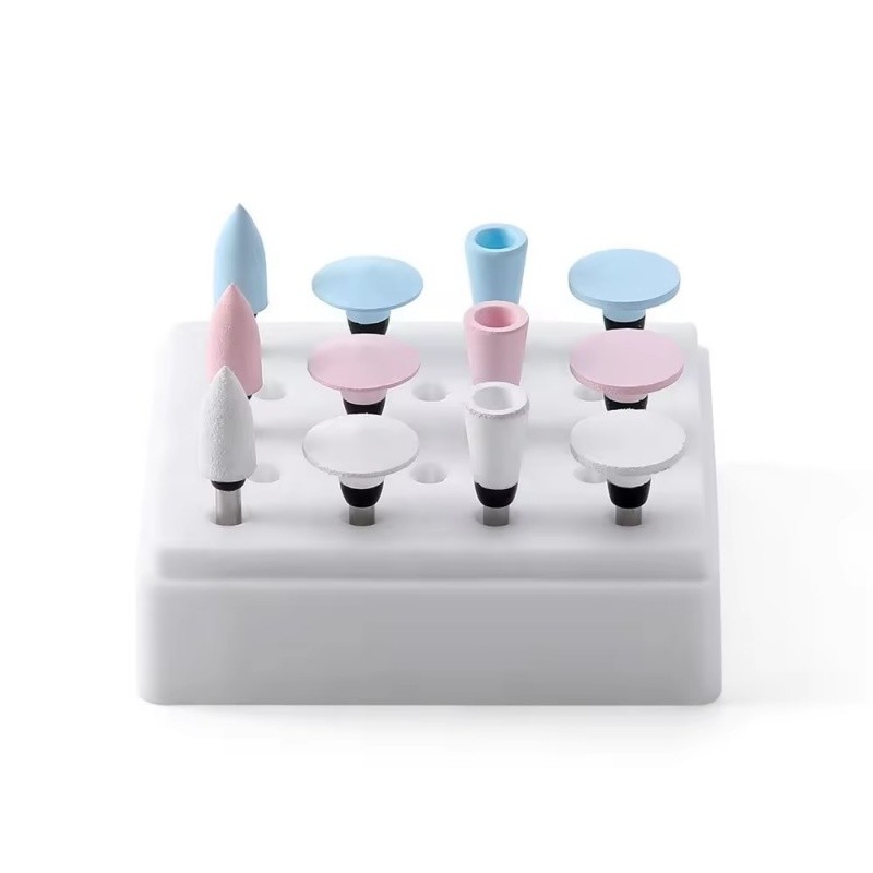 12pcs / 상자 대각 손 조각에 대 한 고품질 치아 실리콘 치아 닦기 핫 판매 치아 닦기 키트