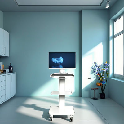 좋은 가격 병원 구강 스캐너 모바일 간호 카트 3층 치과 카트 스테인리스 스틸 모바일 트롤리 내장 소켓 온라인으로