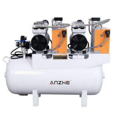 좋은 가격 건조기 포함 60L 치과용 공기 압축기 1700W 저소음 오일 프리 공기 펌프 4개 치과 의자용 의료용 공기 압축기 온라인으로