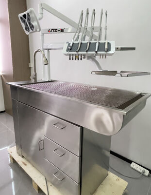 올인원 수의과 치과 유닛 (무소음 오일프리 에어 컴프레서, LED 라이트, 휴대용 수의과 치과 장비 포함) - 동물 병원용