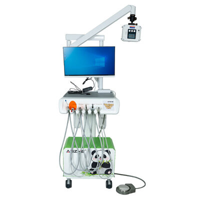 Upgraded Intel i7 Portable Veterinary Dental Unit with 4K Intraoral Camera and Silent Oil-Free Air Compressor