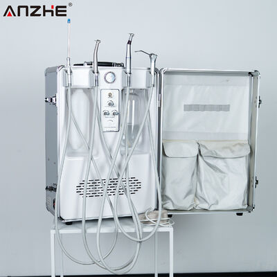 좋은 가격 550W 전력, 6L 스테인리스 스틸 공기 탱크 및 38dB 저소음 휴대용 이동식 치과 유닛 (치과 진료소용) 온라인